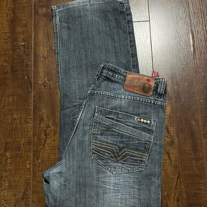 Point Zero Men's Bootcut Jeans in Washed Dark Blue